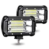 AMBOTHER LED Pods Light Bar 5 Inch 40W Off Road Driving Fog Lights Waterproof Spot Beam Back Up Work Lights for Truck Jeep Car ATV SUV Boat, 2 Year Warranty, 2 Pack