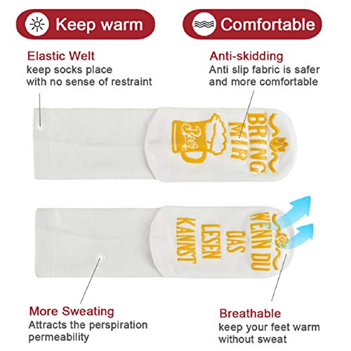 Tuopuda-Bier-Socken-Lustige-Socken-Damen-Herren-Socken-WENN-DU-DAS-LESEN-KANNST-BRING-MIR-BEER-Wintersocken-Weihnachtsgeschenk-Socken-Baumwollsocken-Knoechel-Socken