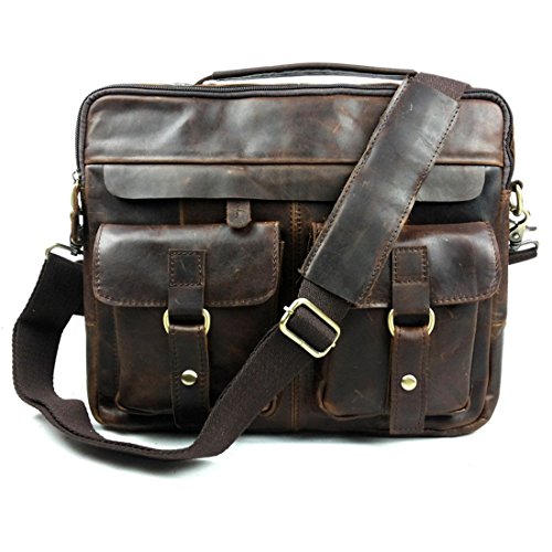 Men’s retro genuine leather casual crossbody shoulder…
