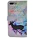 iPhone 7 Plus Case - Unique Deathly Hallows Always Deer Splatter Pattern Slim Wallet Card Flip Stand PU Leather Pouch Case Cover for Apple iPhone 8 Plus (2017) Cool as Great Gift