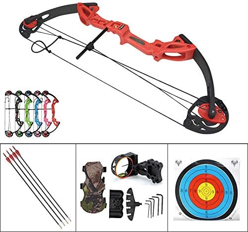 Sharrow 15 29lbs調節可能なコンパウンドボウセット 初心者用複合弓 エントリーレベルの複合弓 コンポジットボウ アーチェリー弓矢セット 弓道練習専用弓 狩猟弓 オプションの5色 Terrafreshorganics Com