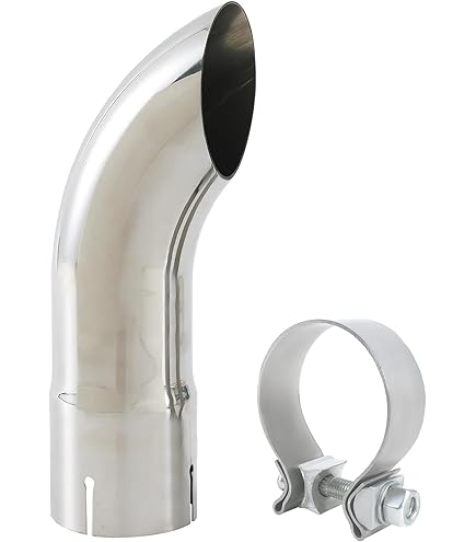 JEGS Exhaust Turndowns 2.5" ID - Pair With Clamps For Dual Exhaust Systems