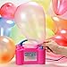 AGPtEK Electric Air Balloon Pump with Built-in Tying Tool, 110V 600W Pink and White Portable Dual Nozzle Inflator/Blower for Party Decoration-with Tying Tool on Handle