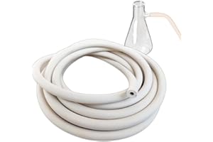 BEMAXYE Lab Vacuum Rubber Tubing, 12mm (15/32") OD 8mm (5/16") ID Strong Thick Wall Connections for Glassware Labware Consistent Vacuum (9.8ft)