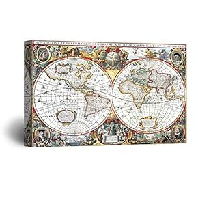 Early Vintage Map of The World (Nova Totius...