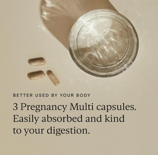 WILD NUTRITION ​​Food-Grown Pregnancy + New Mother Multi | Pregnancy Vitamins for Women with 400μg Folic Acid | Prenatal Vitamins for Women to Support Fatigue | Pregnancy Nausea Relief | 90 Capsules