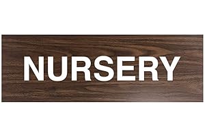 Signs ByLITA Basic Nursery Sign (Walnut) - Large