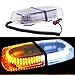 Orion Motor Tech 240 LED White & Amber Roof Top 12V Mini Bar, Law Enforcement Truck Car Vehicle Emergency Hazard 7-Modes Beacon Light Snow Plow Safety Flash Strobe Light W/ Magnetic Base