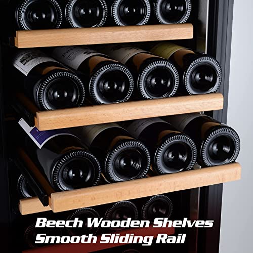 VINERIE Elegant 15 Inch Wine Cooler Refrigerators, 30 Bottle Dual Zone