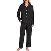 Latuza Women's Petite Cotton Flannel Pajamas Set Button Down Long Sleeve Pjs