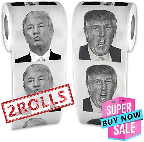 HOFASON 2 Rolls Toilet Paper - Kiss Your Face and Shout to The World - Novelty Political Humor Prank Funny Toilet Paper Gag Gifts