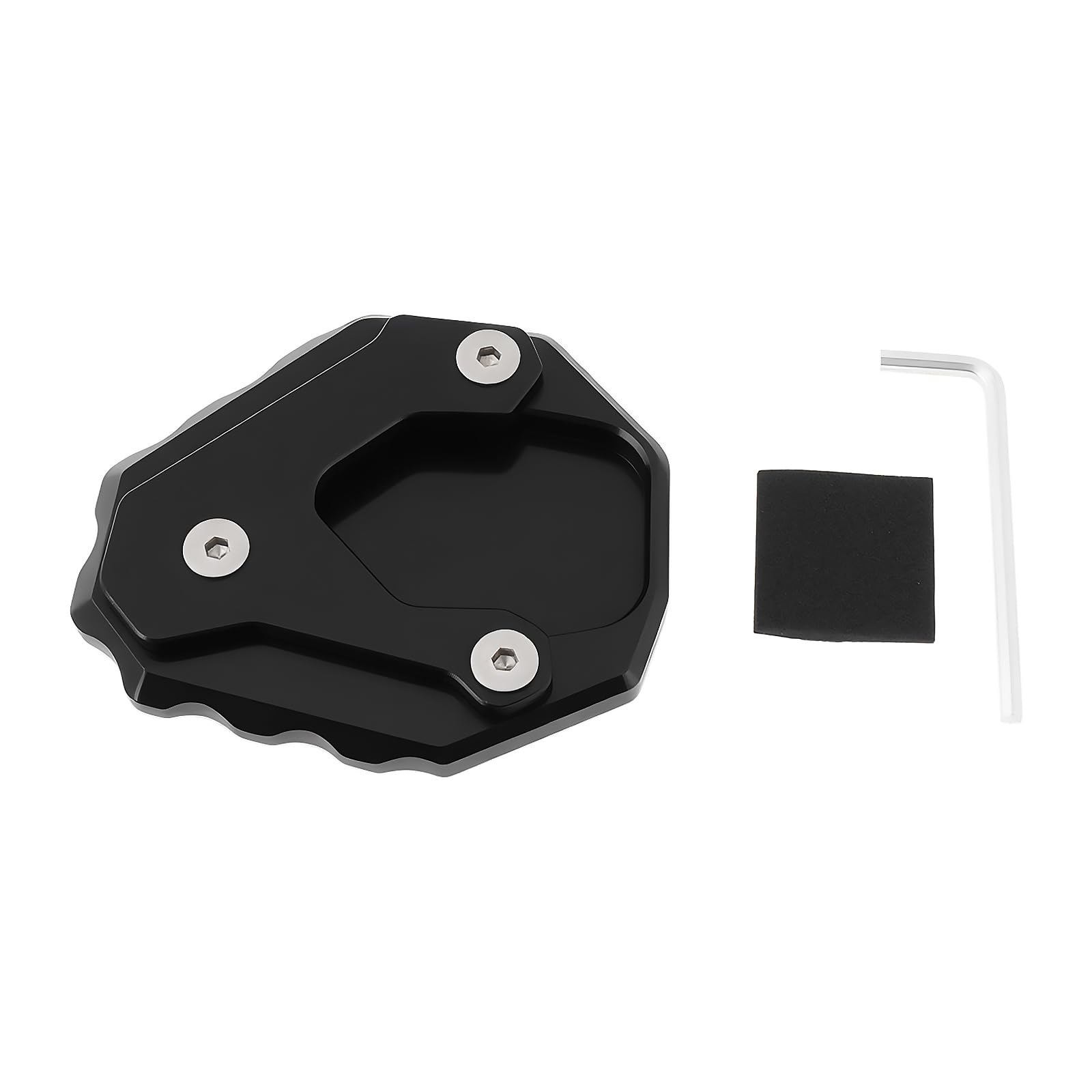 Photo 1 of LT Easiyl Aluminum Kickstand Side Stand Extension Plate Compatible with Honda NC750S NC700S/X/DCT NC700J NM4, Black