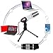 Computer Microphone,Condenser Microphone,Podcast Microphone,Desktop Microphone,Studio Microphone with Stand 3.5mm Plug & Play for Online Chatting, Recording,Gaming
