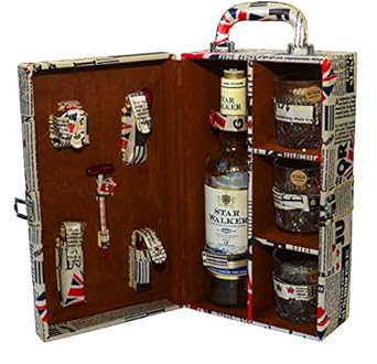 La Corsa 9 Pieces Printed Bar Accessory Set | Portable Bar Box