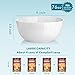DOWAN 3-Packs Porcelain Serving/Salad Bowls, 2.4 Quart White Fine Large Soup Bowl