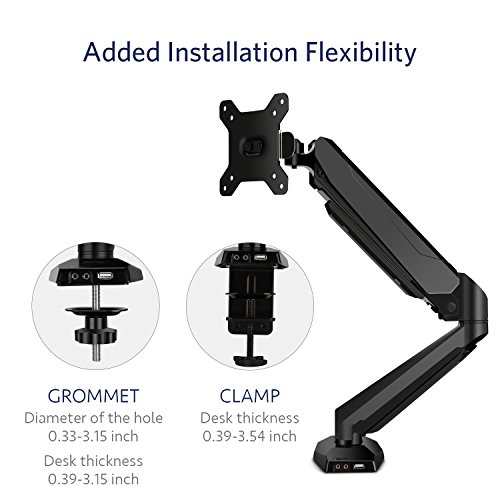 image for Computer Monitor Desk Mount, BESTEK Single Arm Adjustable LCD Monitor 