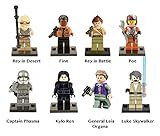 Star Wars Inspired Episode VII Minifigure Block Set by Generic | Rey, Finn, Poe, Kylo Ren (8 pc)