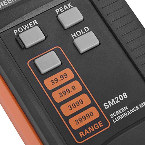 Screen Luminance Meter, Screen Brightness Meter Portable Luminance Meter with Mini Light Detector 0.01-39990 cd/m
