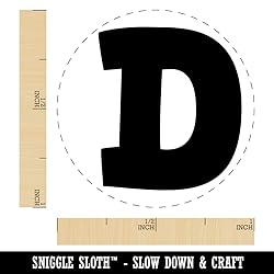 Fun Bold Font Letters and Numbers Rubber Stamp for