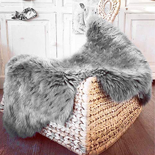 bedee Lammfell Teppich Schaffell Lammfellimitat Schaffellimitat Wollteppich Faux Teppich Kunstfell Nachahmung Wolle Bettvorleger Sofa Matte Longhair Fell