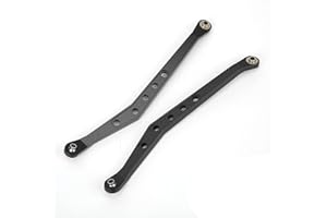 Alomejor Durable Aluminium Alloy Upper Suspension Links Upgrade for 1/10 Axial RC Crawler, Titanium Color, Easy Installation 