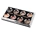 KeyZone 8 Colors Eyeshadow Palette Set Mirror On the Back Makeup Brush in 8#