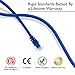 GearIT 50-Pack, Cat5e Ethernet Patch Cable 1 Foot - Snagless RJ45 Computer LAN Network Cord, Blue - Compatible with 48 Port Switch POE Rackmount 48port Gigabit
