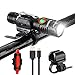 Uelfbaby 1000 Lumen Bike Light USB Rechargeable Stepless dimming Taillight Included Firm Mount Cycle Torch Easy Install Fits All Bikes Mountain Hybrid Road MTB