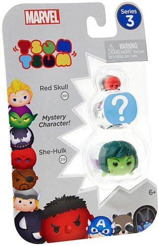 Tsum Tsum Marvel 3-Pack SERIES 3: She-Hulk/Hidden/Red Skull Toy Figures