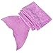 Softan Mermaid Tail Blanket for Adult, Girls Ladies Mermaid Tail Blanket, Flannel Fleece Adult Mermaid Blanket with Plain Fish Scale Design, Purple Mermaid Gifts for Women - 25