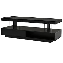 Merax Modern Center Coffee Table with 2 Storage