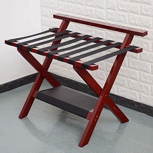 سعر Luggage Stand Folding Luggage Rack Solid Wood Folding 2 Layer