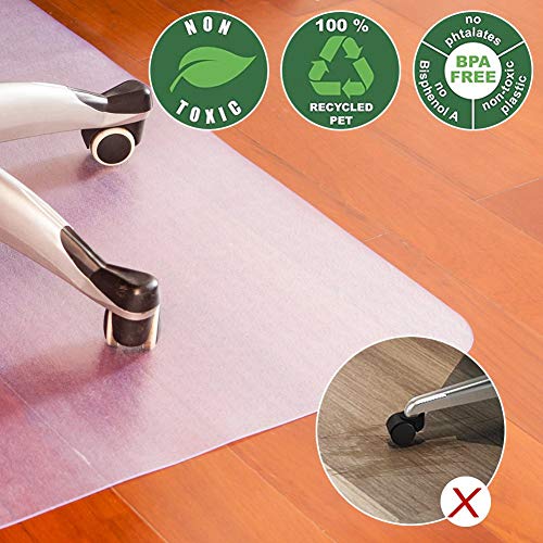 mysuntown Mysuntown Office Chair Mat for Hardwood Floor, Home Office Floor Protectors for Gaming Computer Chair Anti-Slip Desk Floor Mats 36'' x 48'' (Chair mat) - Thumbnail 7