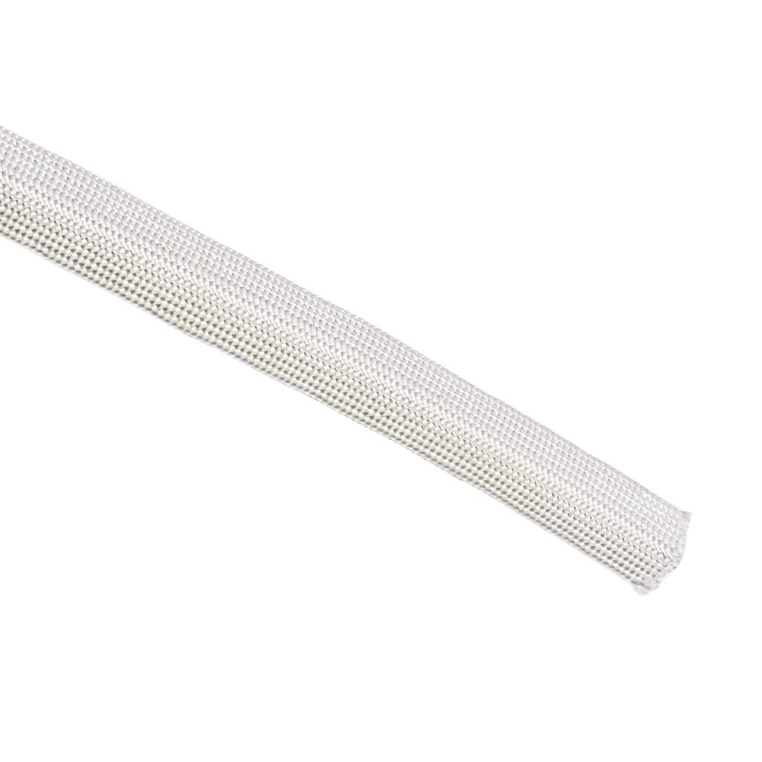 uxcell Insulation Braid Sleeving, 16.4Ft-10mm High TEMP Fiberglass Sleeve White