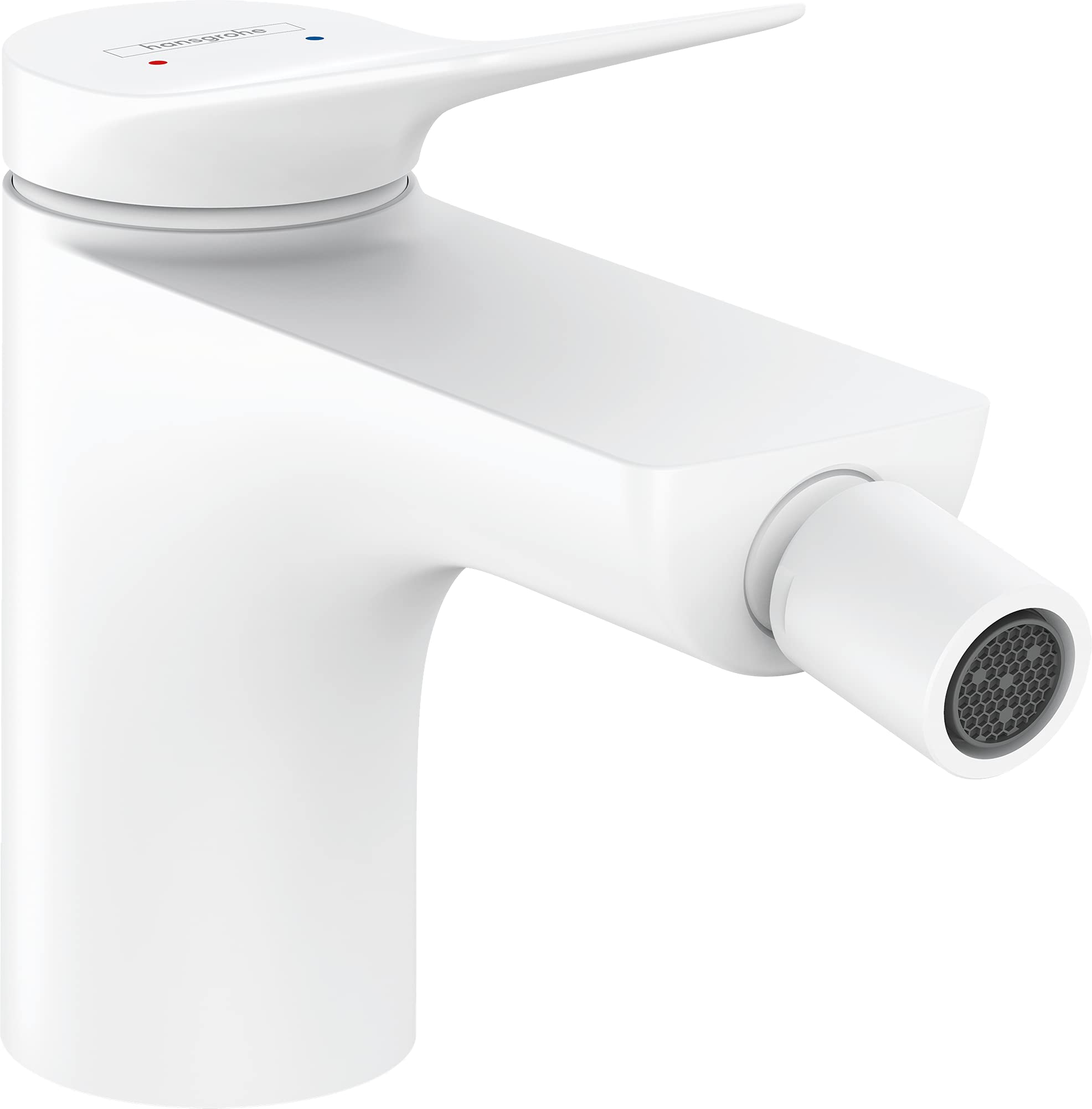 hansgrohe Vivenis Single lever bidet mixer with pop-up waste set, matt white, 75200700