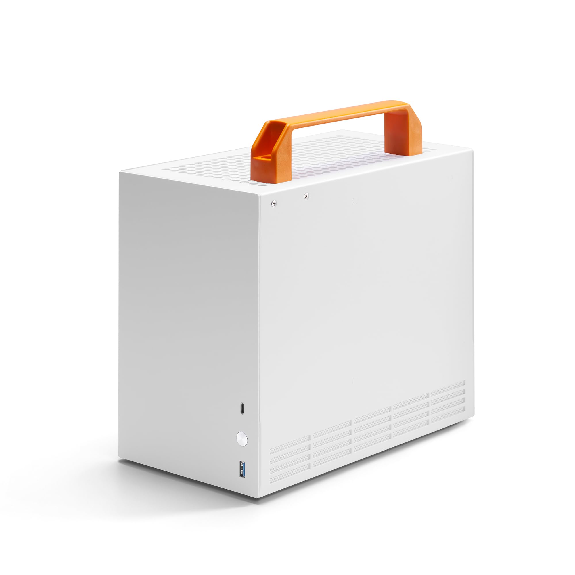 SGPC K77 Lite 11.6L/Compact Mini-ITX PC Gaming Case/135mm CPU Cooler & 280mm GPU & SFX PSU Support/Tempered Glass Side Panel/up to 6 x 92mm Cooling Fans,1 x Pre-Installed ARGB Fan(K77Lite,White)