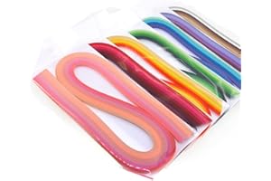 ODETOJOY 5mm Gradient Quilling Paper Strips - 840pcs in Chromatic Crescendo Multicolor Ramps - Perfect for Paper Filigree Crafts and DIY Projects