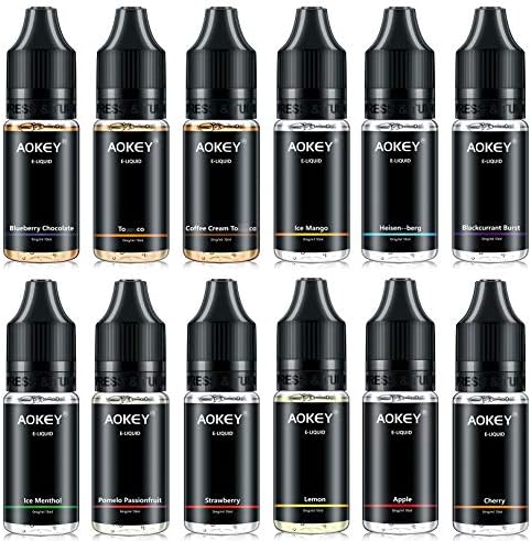 [12pcs x10ml] Vape Liquid e Liquid 70VG /30PG Vape eliquid, fit e Cigarettes Starter Kit Vape Pen Ecig e Liquids No Nicotine