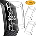 KIMILAR Screen Protector Case Compatible with Fitbit Charge 4 / Charge 3, 2 Pack Soft Slim Ultra Clear Protective Case Cover Bumper Silicone Case Compatible with Fitbit Charge 4 / Charge 3 Smartwatch