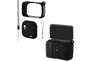 Silicone Case Cover Set Compatible with Insta360 Go Ultra, Includes Camera and Lens Small Protective Case & Anti-Loss Wrist S