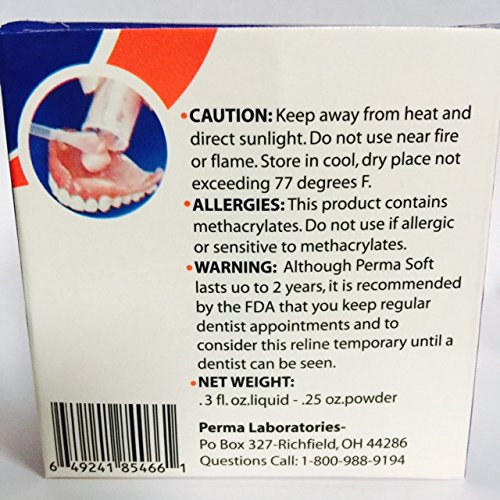 Perma Soft Denture Reliner KitReline 2 Denture Plates Buy Online in