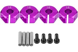 12mm Universal Wheel Hex Hub Adapter Upgrade Accessory for 1/10 Scale RC Car Sports Car Offroad Car Kit [Blue, 6mm] for RC En