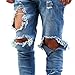 IA Rod CA Men's Slim Destroyed Ripped Stretch Holes Distressed Skinny Denim Jogger Jeans 32