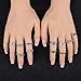 WensLTD Clearance! 11pcs/Set Women Bohemian Vintage Silver Stack Rings Above Knuckle Blue Rings Set (Silver)