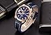 CURREN Original Men's Sports Waterproof Leather Strap Wrist Watch Good Quality 8216 Blue