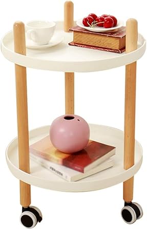 C J Xin Mobile Bucherregal Auf Radern Mehrschichtige Plastik Kleinen Runden Tisch Friseursalon Blumengeschaft Restaurant Mobile Gastronomie Auto Lagerung Platz Sparen Color B Size 40 60cm Amazon De Kuche Haushalt