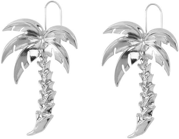 AY Gold Silver Beach Palm Tree Dangle Earrings Tropical Jewelry for Women