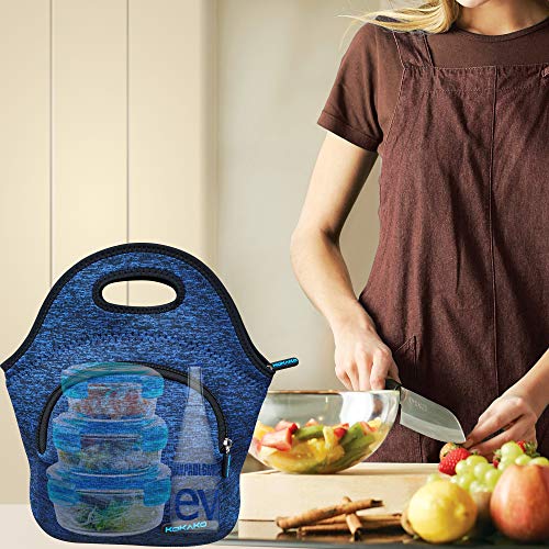 Lunch Boxes Neoprene Small Lunch Bag by KOKAKO Tote Washable Insulated