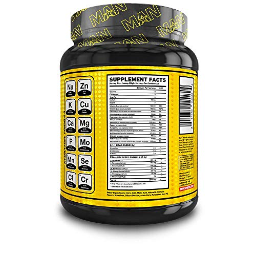 Man Sports Iso-eaa Amino Acid & Hydration Recovery Formula, Rainbow Sherbet, 690 Gram