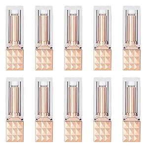 PandaHall 10Pcs Diy Lege Lippenstift Fles, Lipsticks Vierkante Buis Met Clear Deksel 12.1Mm Navulbare Lipstick Sample…